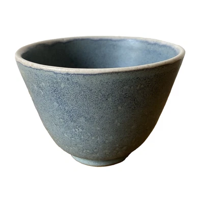 Vintage signed studio pottery bowl matte glaze unknown signature - Image 1 of 4