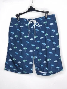 NWT St Johns Bay Mens Swim Trunks Size Medium Color Blue Umbrella Pattern  - Picture 1 of 2