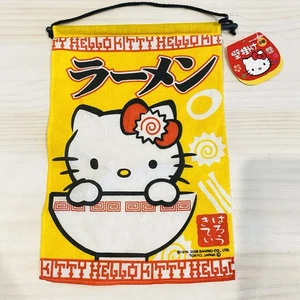 Hello Kitty Decor Banner 2008 Y2K Ramen Japanese 21.5x32cm Yellow Red White  - Picture 1 of 8
