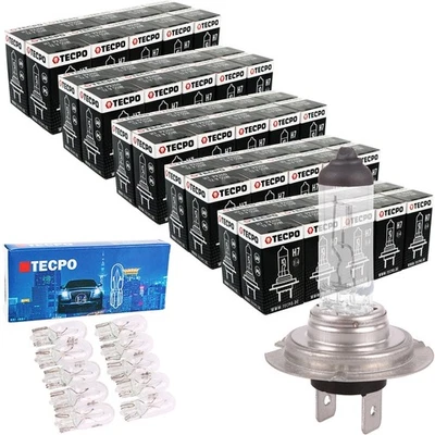 50x H7 BIRNEN TECPO PREMIUM HALOGEN AUTO-LAMPE 12V 55W PX26d + GLASSOCKEL BIRNE - Bild 1 von 3
