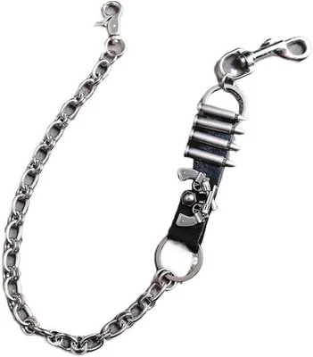 Mariscal Hombres Cartera Cadena Motociclista Moda Metal Jeans Balas Dije Calavera Punk Foto 1 de 4