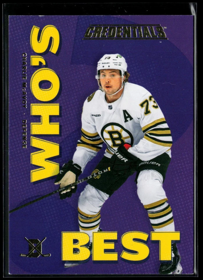 2023-24 Upper Deck Credentials Who's Best? #WB-MC Charlie McAvoy - Image 1 of 2