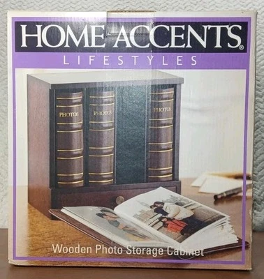Home Accents Lifestyles Wooden Photo Storage Cabinet 10x9.5x5 - Image 1 of 4