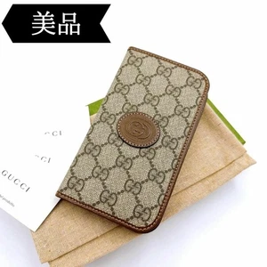 GUCCI leather GG Supreme iPhone 15 smartphone case 760184 - Picture 1 of 10