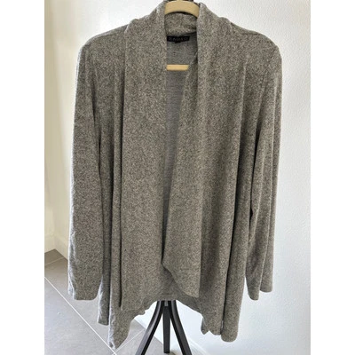 Plus Size 1x Heather Gray Waterfall Sweater Cameo Appearance Business Casual - Image 1 of 4