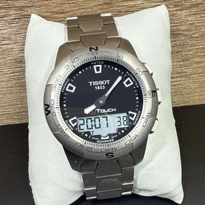 TISSOT T Touch II T047420A Titanium Watch 19cm 7.5in Multi Function Working - Picture 1 of 12