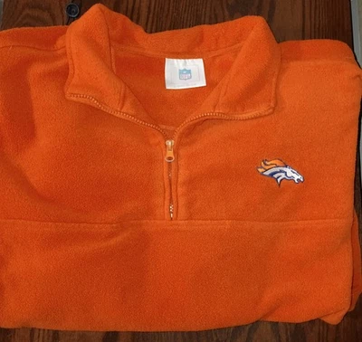 Pullover grande con cremallera 1/4 de los Denver Broncos para hombre NFL majestuoso base térmica Foto 1 de 4
