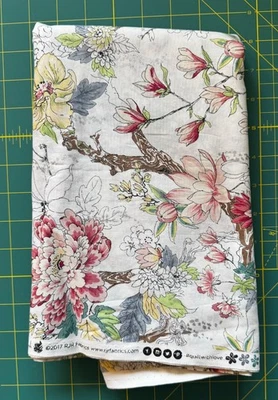 2 yds; R.JR Fabrics' "Serene Spring New Blooms"  Cotton Fabric; 44"w; Preowned - Image 1 of 3