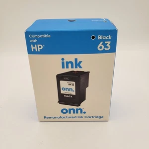 Neu Versiegelt Onn. Tinte Schwarz 63 1 Patrone Kompatibel mit HP EXP 03/2026 - Bild 1 von 8