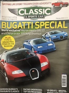 Classic & Sports Car Feb 2019 Bugatti Jensen Triumph - Picture 1 of 2