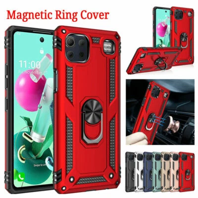 Shockproof Ring Stand Armor Phone Case For LG K92 5G K53 K52 K51S K40S Stylo 7 6 - Image 1 of 4