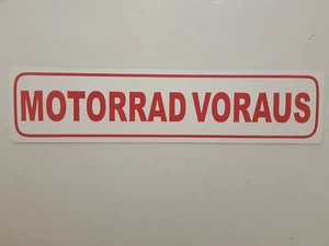 Magnetschild Fahrschule "Motorrad voraus" 31,5x7cm - Bild 1 von 1