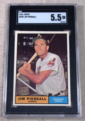 1961 Topps #345 Jim Piersall SGC 5.5 - Image 1 of 3
