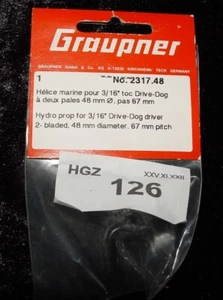 Graupner Hydro Prop 2317.48  3/16 Drive-Dog 48mm 67mm pitch  NEU NOS in OVP - Bild 1 von 1