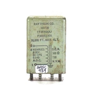 Vintage Raytheon 160738 Choke Transformer 4H 50V 60CPS 0.040ADC 300ohm 750WVM - Picture 1 of 1