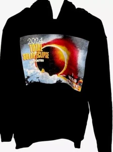 Sonnenfinsternis Kunst Pullover Sweatshirt 2024 Kapuze Hoodie Neu mit Etikett Herren L Schwarz Unisex - Bild 1 von 2