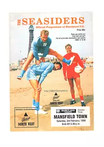 Blackpool FC v Mansfield Town 1989-1990 Division Three 3/2/1990 - Picture 1 of 2