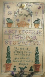 Topiary Garden Sampler Counted Cross Stitch Pattern Chart magazine pages - Picture 1 of 1