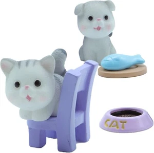 DIY Miniature Garden Decorations, 6pcs Grey Cat - Picture 1 of 2