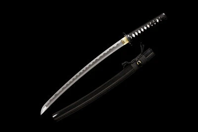 Wakizashi Ready Sharp Japanese Samurai Sword 1095 Carbon Steel Musashi Tsuba - image 1 of 4