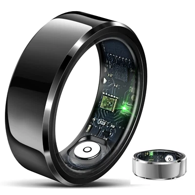 IP68&5ATM Wasserdicht R6 Smart Ring Blutsauerstoff Herzfrequenz Schlafmonitor - Bild 1 von 4