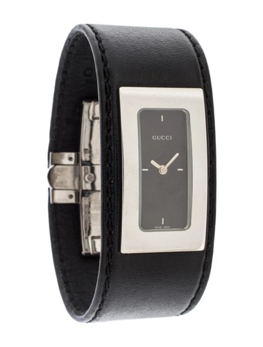 GUCCI 7800S Orologio da Donna Quarzo 18 mm Acciaio Inox Quadrante Nero