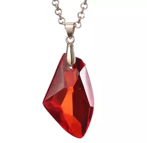 Collar dorado con colgante piedra rojo filosofal de Harry Potter - Imagen 1 de 5