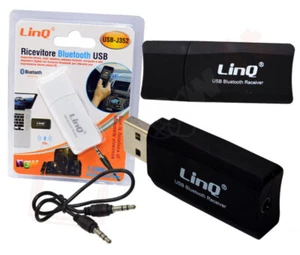 adattatore Audio Wireless con Microfono Bluetooth Usb Auto jack 3.5mm AUX Auto - Picture 1 of 1