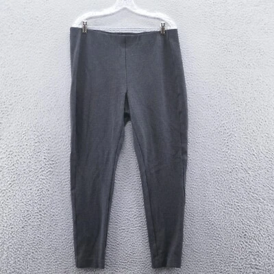 J Jill Womens Ponte Knit High Rise Leggings XL Gray Houndstooth Pull On Stretch - Image 1 of 4