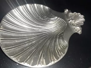 Antique Silver Plated Shell Trinket Dish - Picture 1 of 6