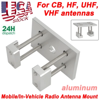 Aluminum For CB HAM Radio Antenna Mount Bracket fit Pickup Truck Stake Pocket US - Image 1 of 4