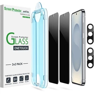 amFilm Samsung Galaxy S25+/S25 Plus 6.7" Protecteur d'écran + Protecteur d'objectif - Photo 1 sur 7