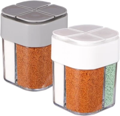DETAILS IN DESCRIPTION 2 Stück Gewürzstreuer Camping, 4 in 1 Camping Gewürzstreuer, Camping Zubehör