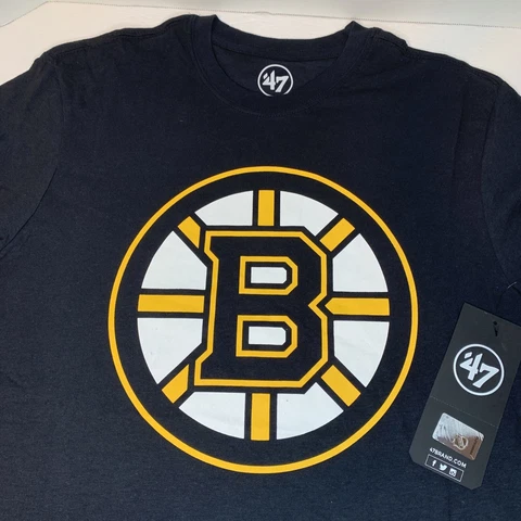 Boston Bruins NHL Hockey 47 Brand Size Small S  Black T-Shirt Cover