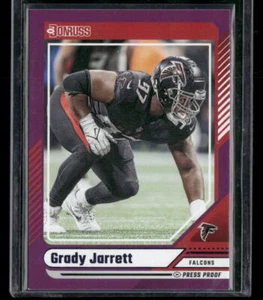 2024 Donruss #163 Grady Jarrett Purple Press Proof Atlanta Falcons - Picture 1 of 2
