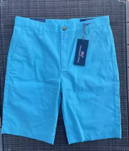 NWT Boys Vineyard Vines Twill Stretch Breaker Shorts Turquoise Size 14 - Picture 1 of 5