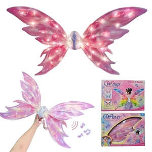 Lichterkettenflügel mit beweglichen LED-Lichtern - Sound-Responsive Schmetterlingsflügel für Kinder - Bild 1 von 8