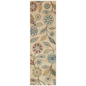 Maples Rugs Reggie Floral Runner Rug Non Skid Hallway Entry Carpet [Made in U... - Picture 1 of 5