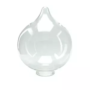 Large Clear Pumpkin Glass Shade with 80mm Fitter Neck - Picture 1 of 3