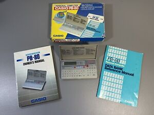 Casio PB-80 Pocket Computer Calculator 1979 Fully Working With Box And Manuals