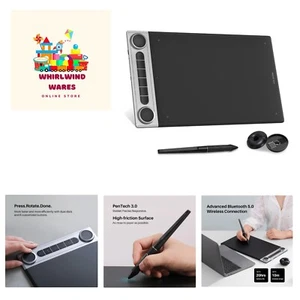 Inspiroy Dial 2 Bluetooth Wireless Graphics Drawing Tablet with Dual Dials Ba... - Picture 1 of 10