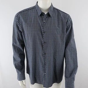 Theory Button Up Langarm Hemd Herren XL Blau 100% Baumwolle - Bild 1 von 8