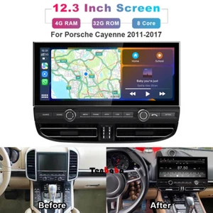For Porsche Cayenne 2011-17 Navi Touch Screen Wifi 12.3'' Android Car GPS 4+32G - Picture 1 of 12