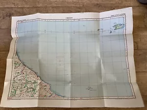 More details for large italy, chieti, antique map on linen 1939 miltary? 62x84cm