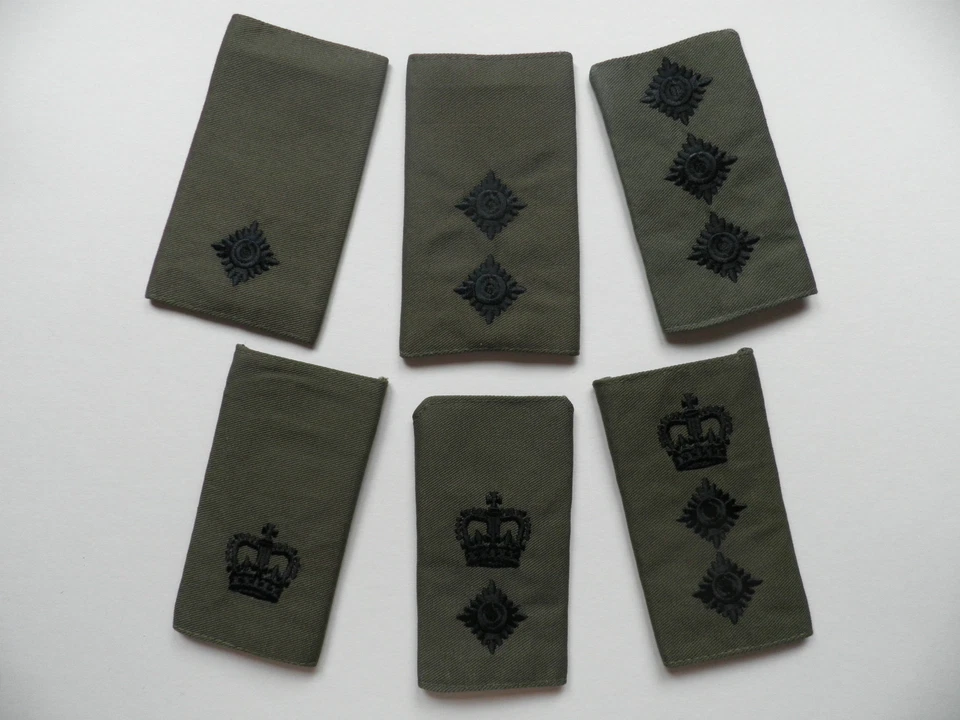 Royal Marines / Army rank epaulette slides [pair] Officer ranks, new,  unissued. - Image 1 of 1