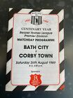 Bath City Fc V Corby Town Programme 26 August 1989