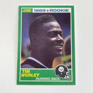 Tarjeta de novato 1989 Score Football Tim Worley Pittsburgh Steelers RC #268 - Imagen 1 de 2