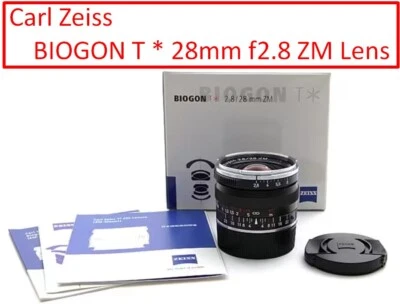 Carl Zeiss BIOGON T * 28mm f2.8 ZM Lens BLACK  M mount  Manual Focus - Image 1 of 4