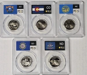 2006-S Clad Proof State Quarter Set ( 5 Coins) PCGS PR70 DCAM-State Flag - Picture 1 of 7