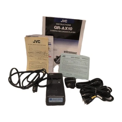 JVC AC Power Adapter AA-V3U, Video Light VL-V3 & Instructions GR-AX10 Untested - Image 1 of 4